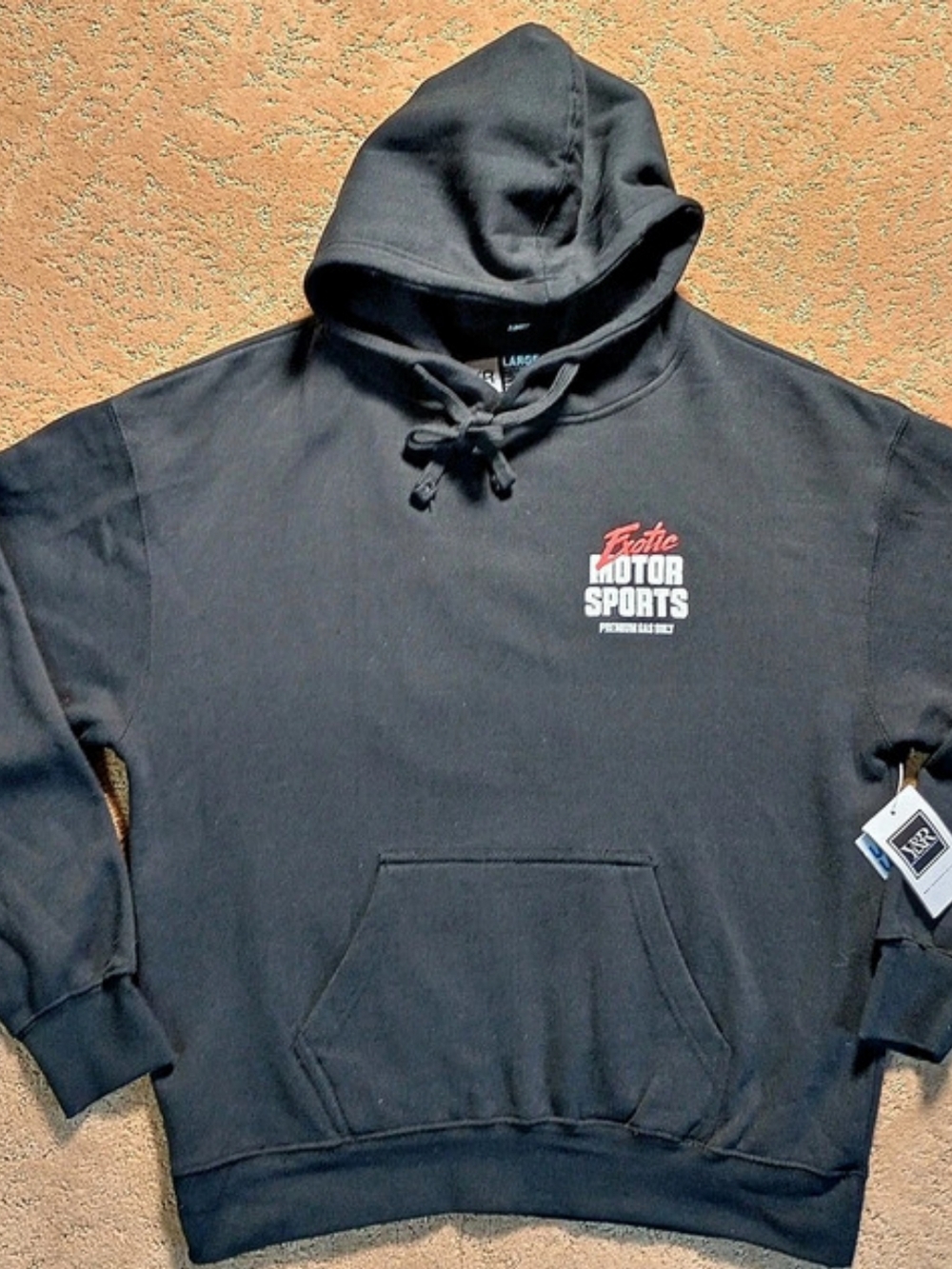 Young & Reckless Exotic Motor Sports Premium Gas Hoodie Black & Red Large